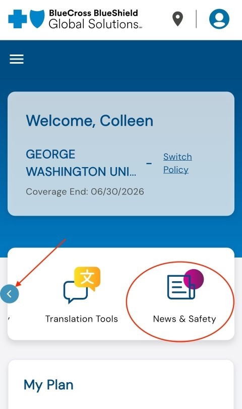 BCBS Global Solutions App Screenshot 3 BCBS Global Solutions app News and Safety screenshot