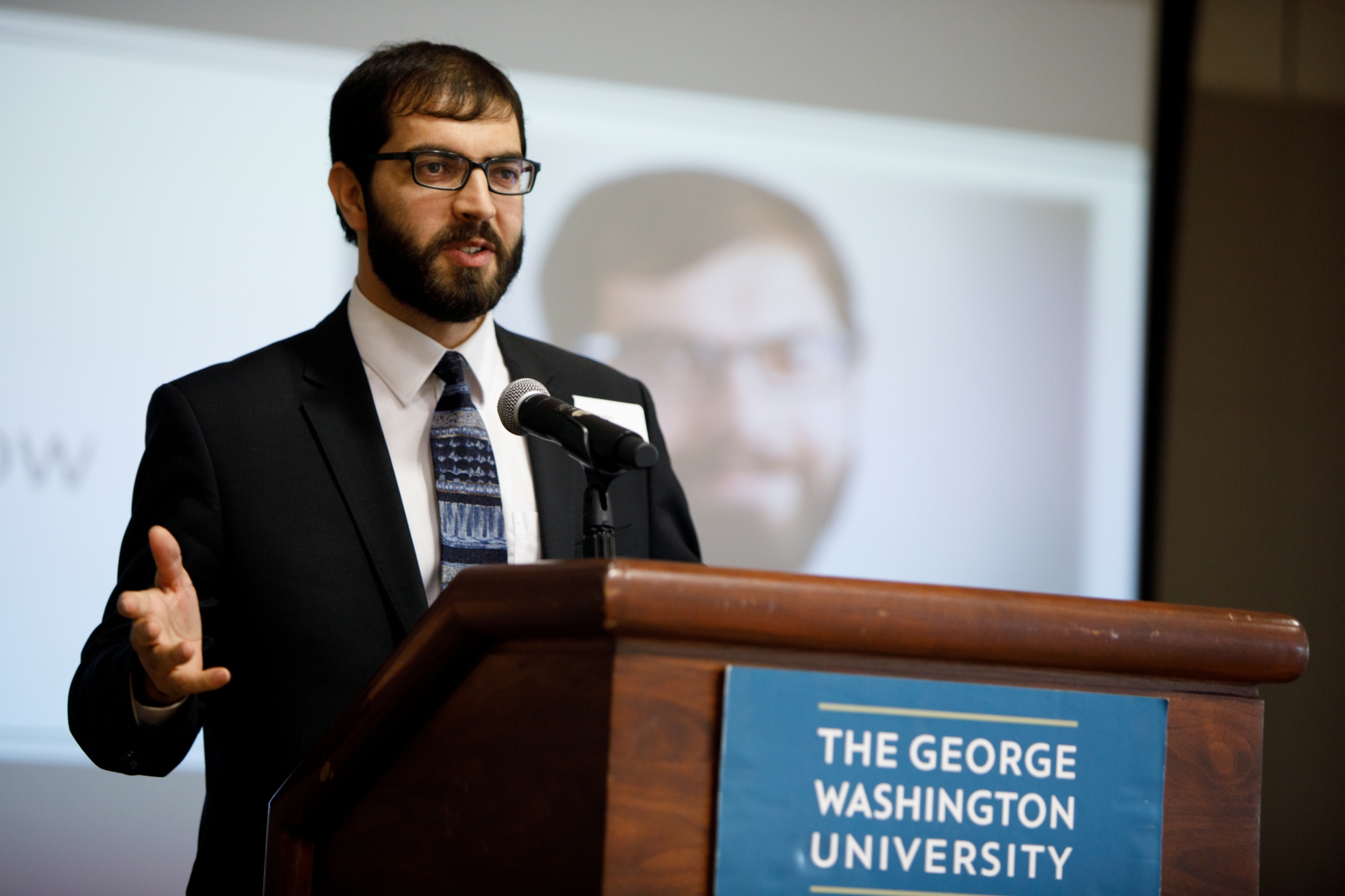 Fulbright Scholar speaking at Global Scholars Breakfast